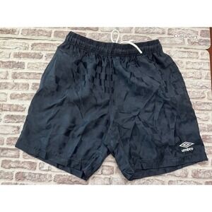 Short Umbro Vintage 90s – Bleu Marine, Monogramme, Taille M – Foot Rétro